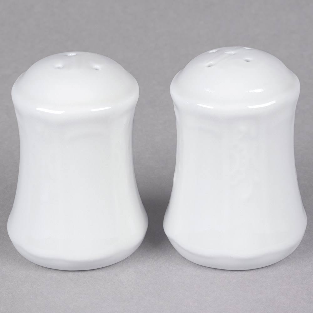 Bright White China Salt and Pepper Set V618750