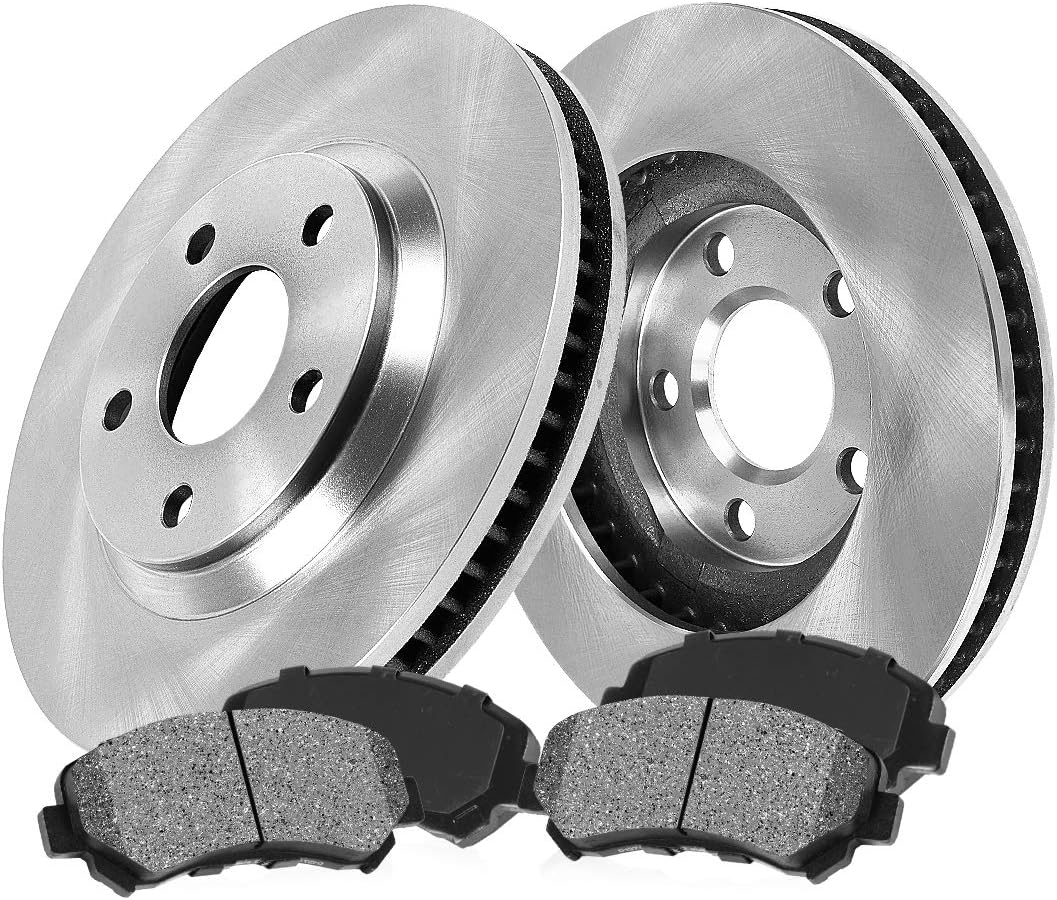 Premium OE 5 Lug Brake Disc Rotors + Metallic Brake Pads N789648