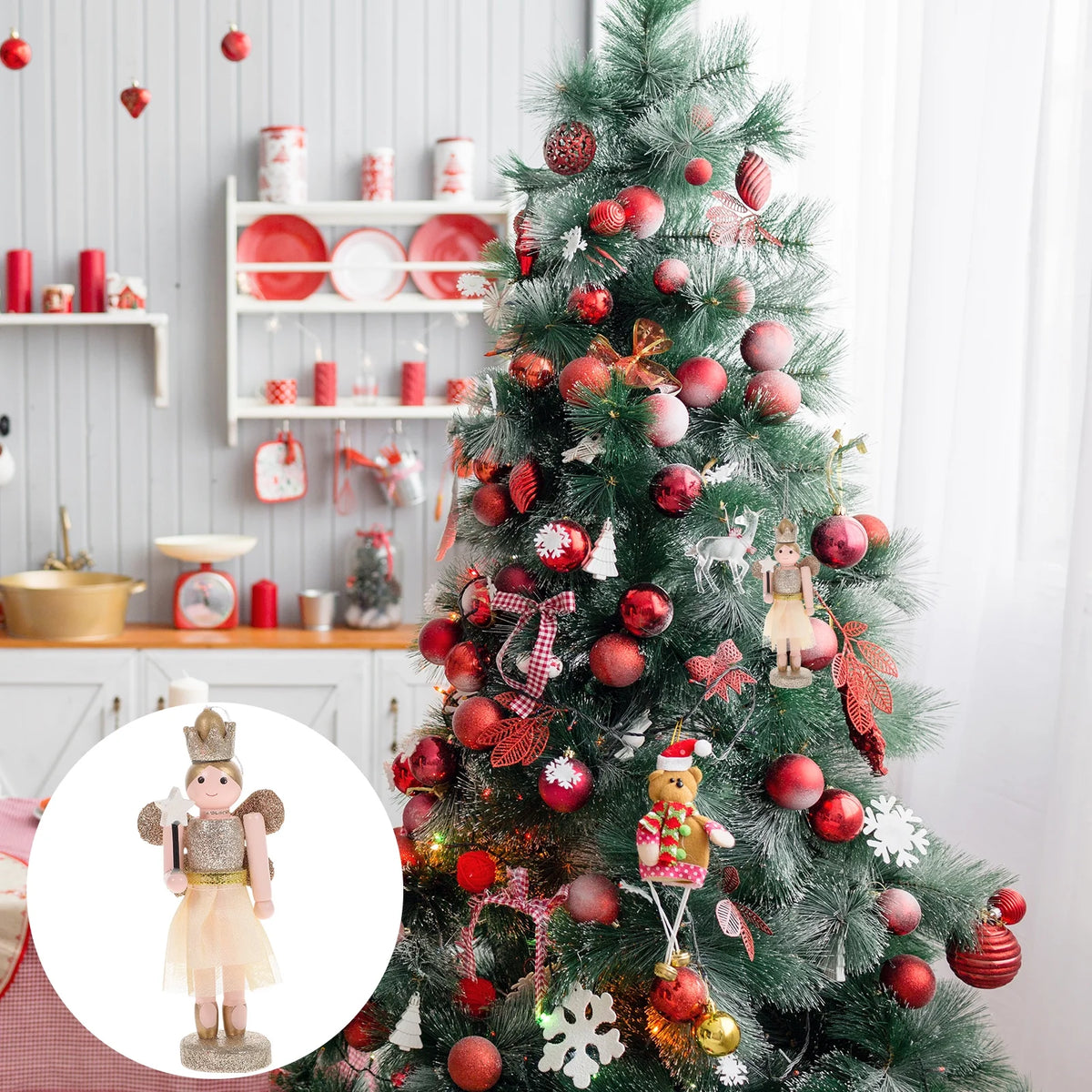 3Pcs Wooden Nutcracker Doll Toys P78458