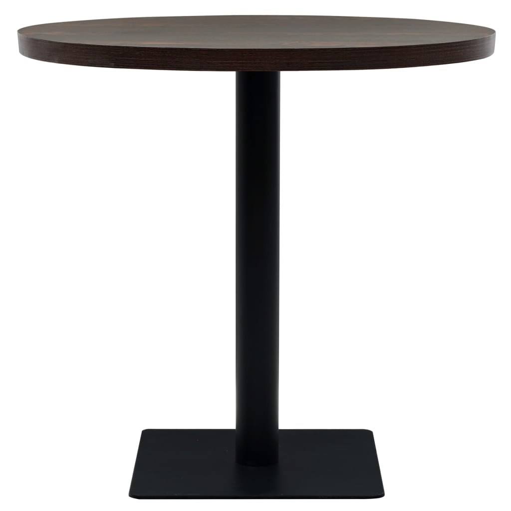 Oak Color MDF and Steel Bistro Table L30643