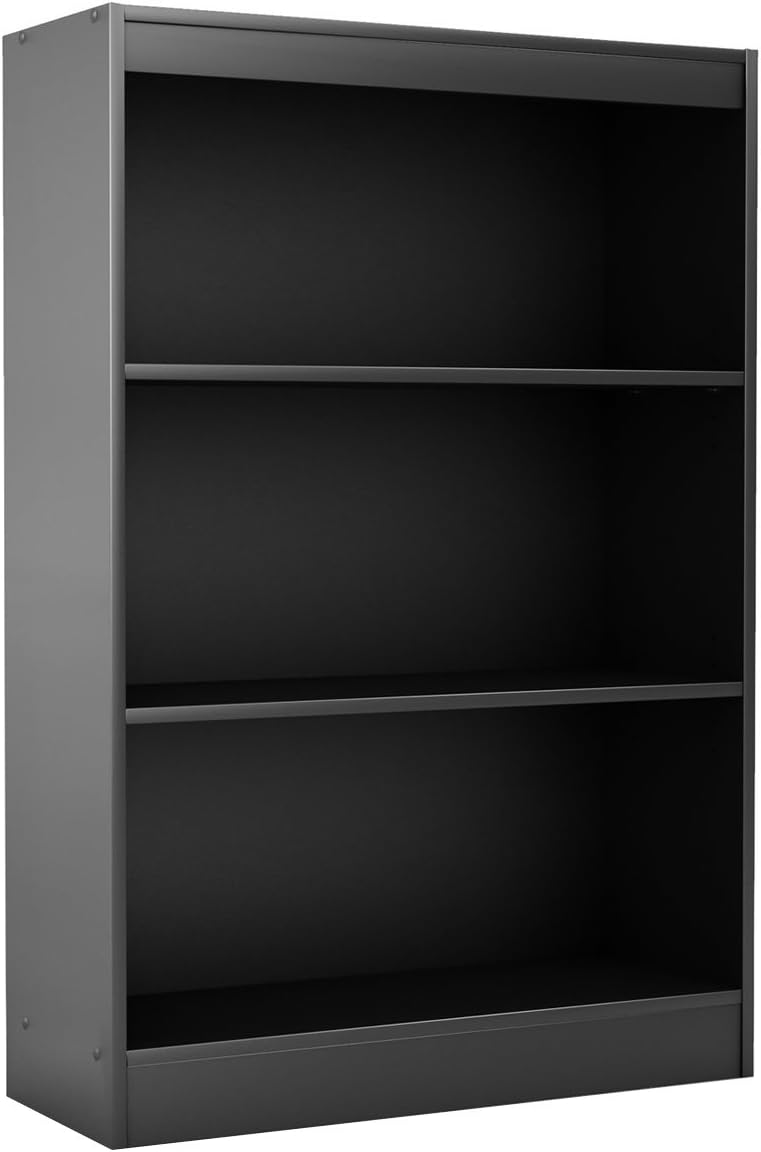 Pure White 3-Shelf Bookcase E365868