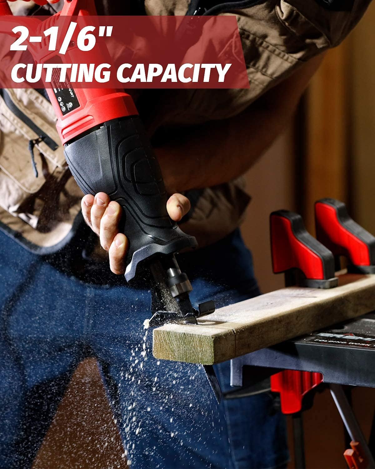 7.5 Amp Variable Speed Corded Reciprocating Saw, 5 Blades Included G8102