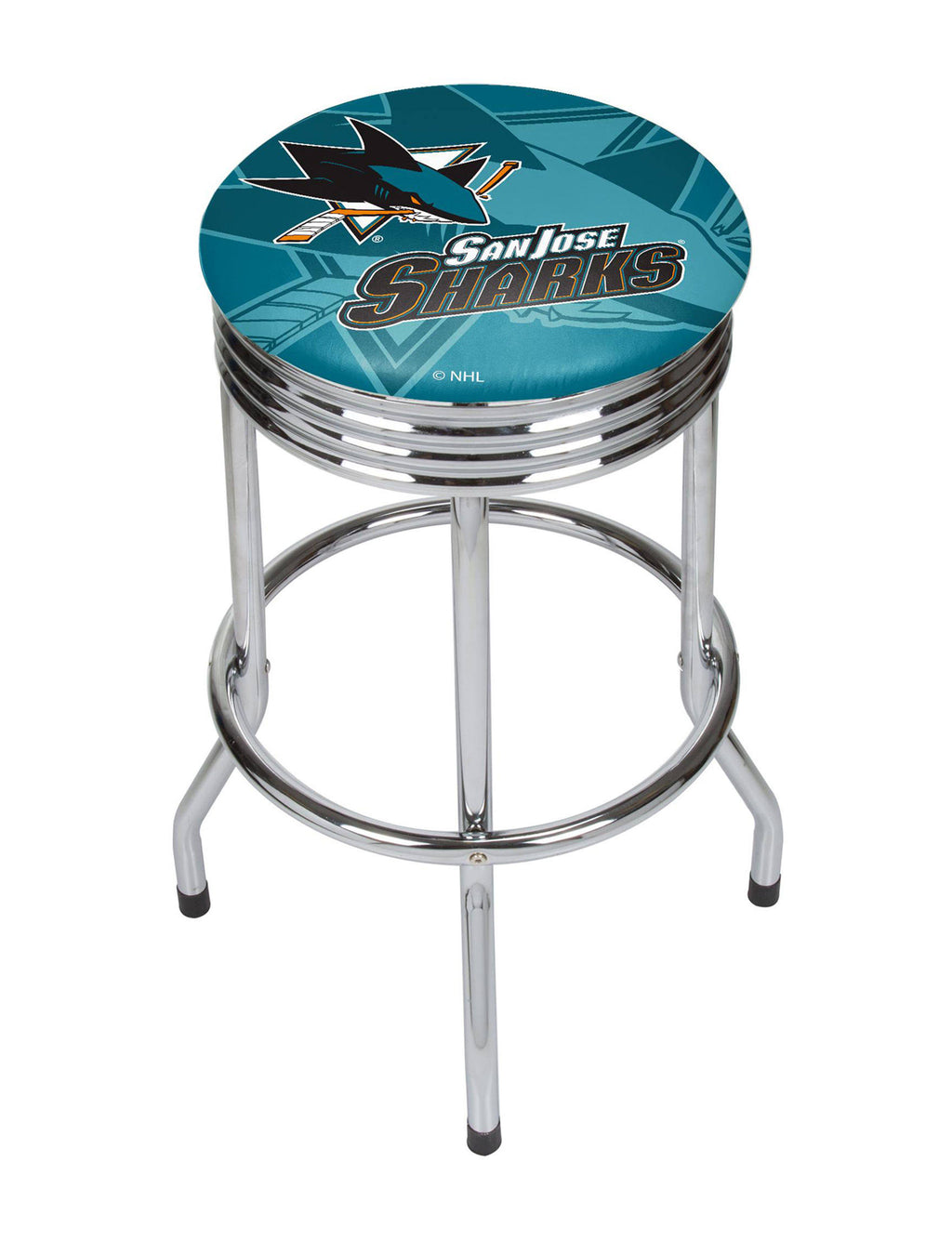 Chrome Ribbed Bar Stool G37700