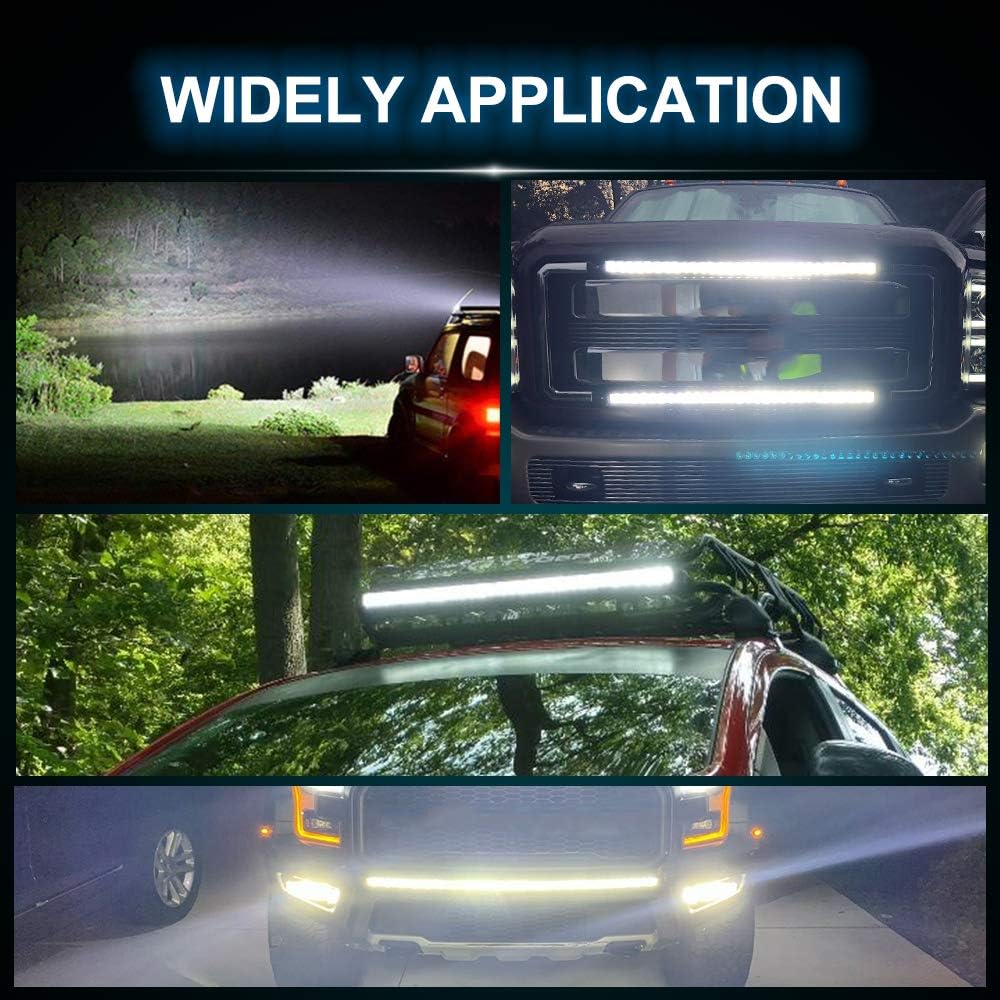 26 inch Single Row LED Light Bar Spot Flood Combo Beam 12V 24V Off Road Work Light W7934