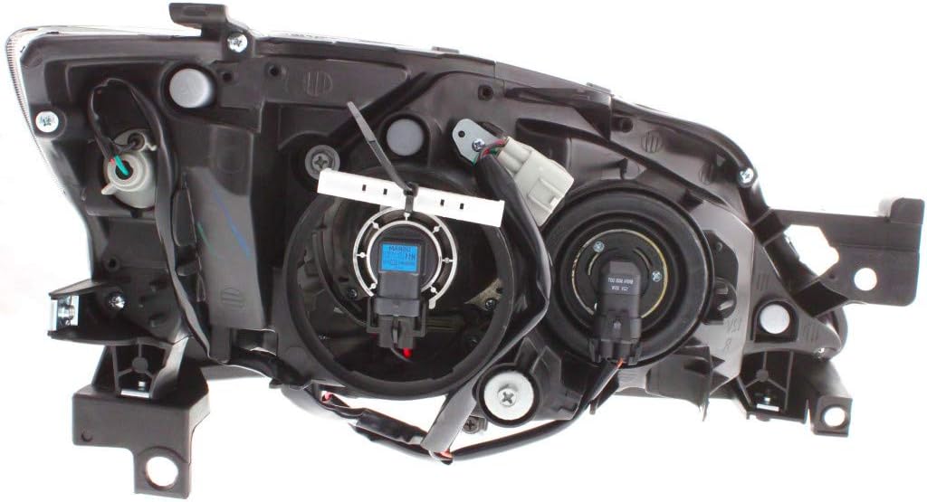 Headlight Assembly for Subaru Impreza with Bulbs Black Housing B829093