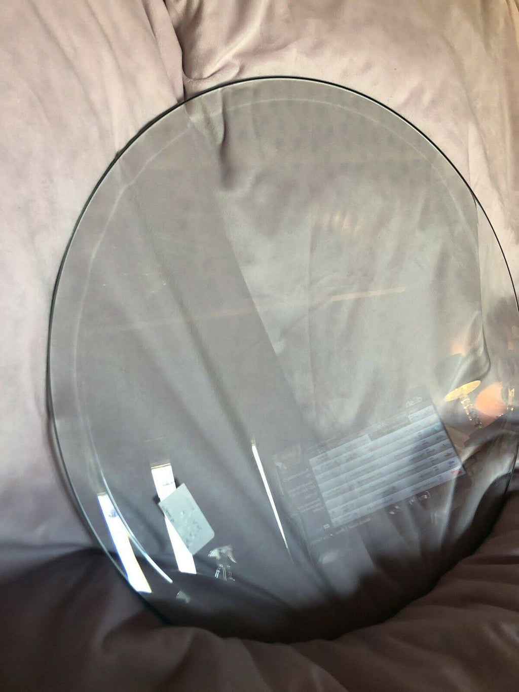 Clear 20x22 Round Tempered Glass Table Top G25574