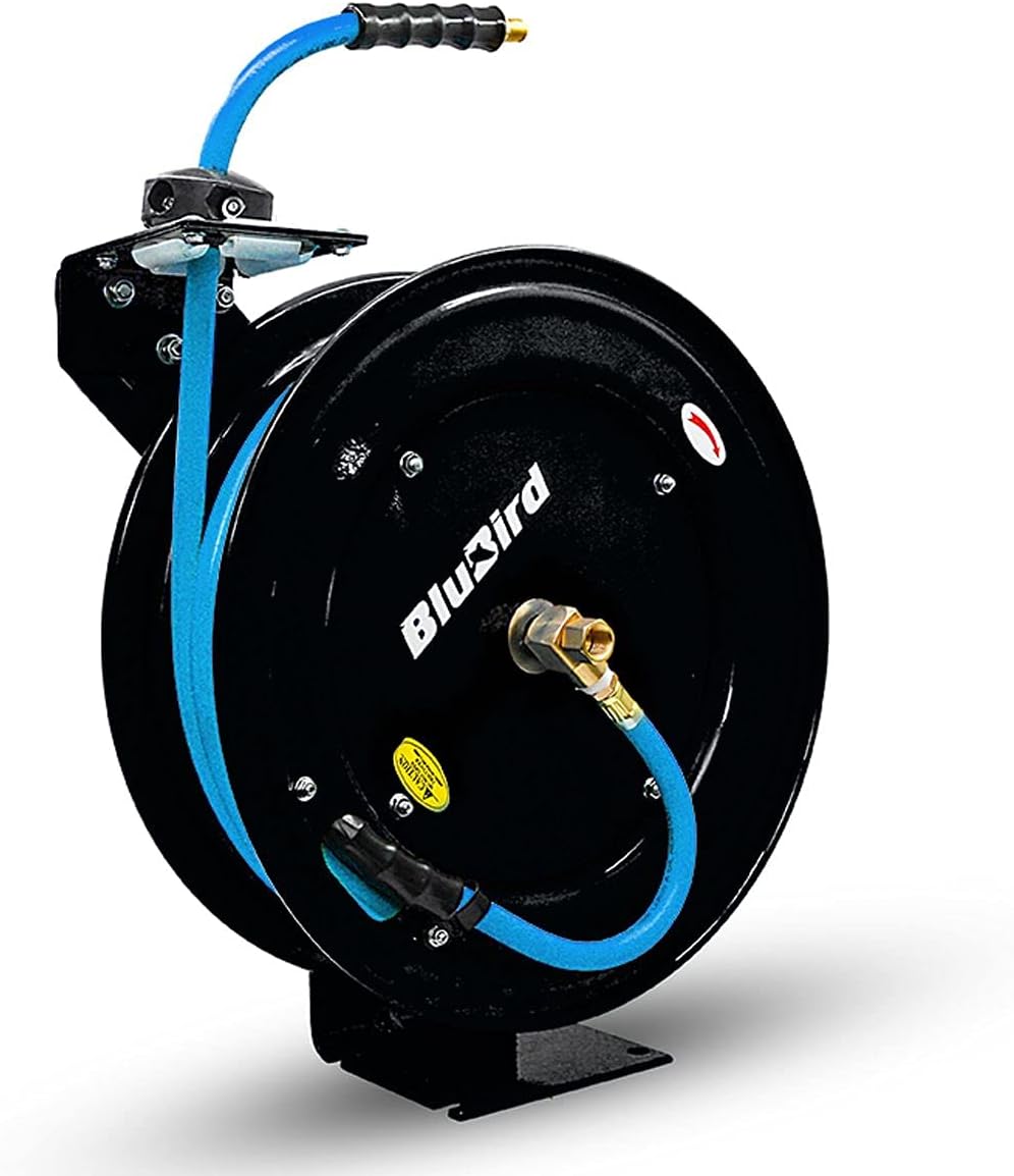 Retractable Hose Reel with 1/2" X 50' Air Hose, 300 PSI K330202