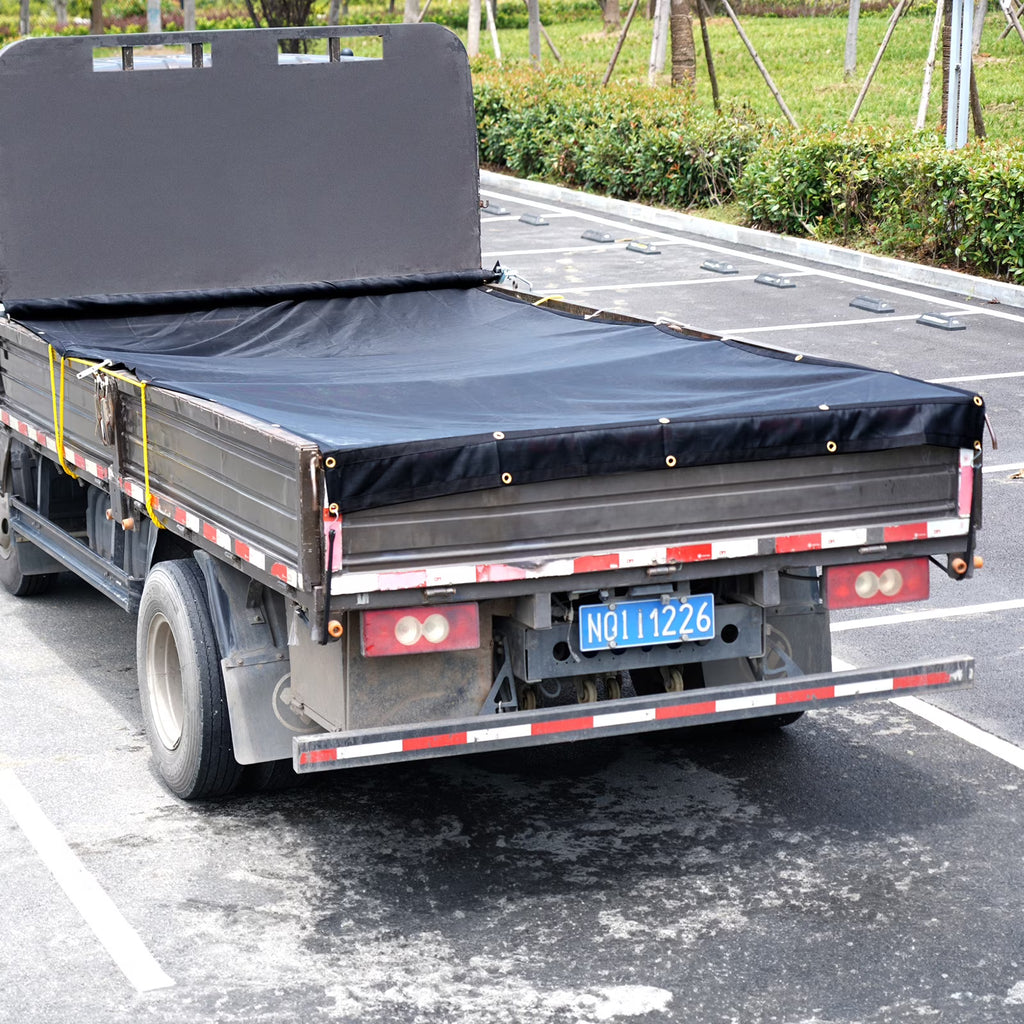 7 x 18 ft PVC 18oz Double Pockets Trailer Tarp M890662