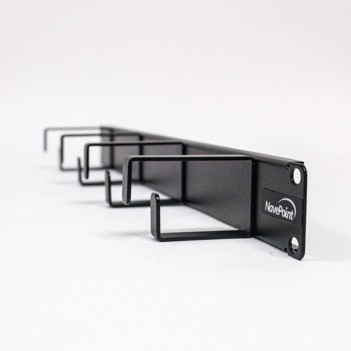 4-Pack 1U 19-Inch Rack Mount Cable Management Panel Black F48782