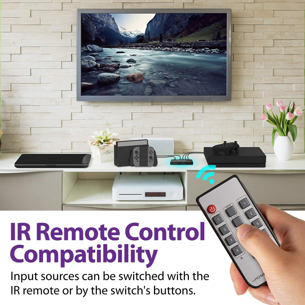 4x2 HDMI Matrix Switch with IR Remote Control Pack of 2 K831