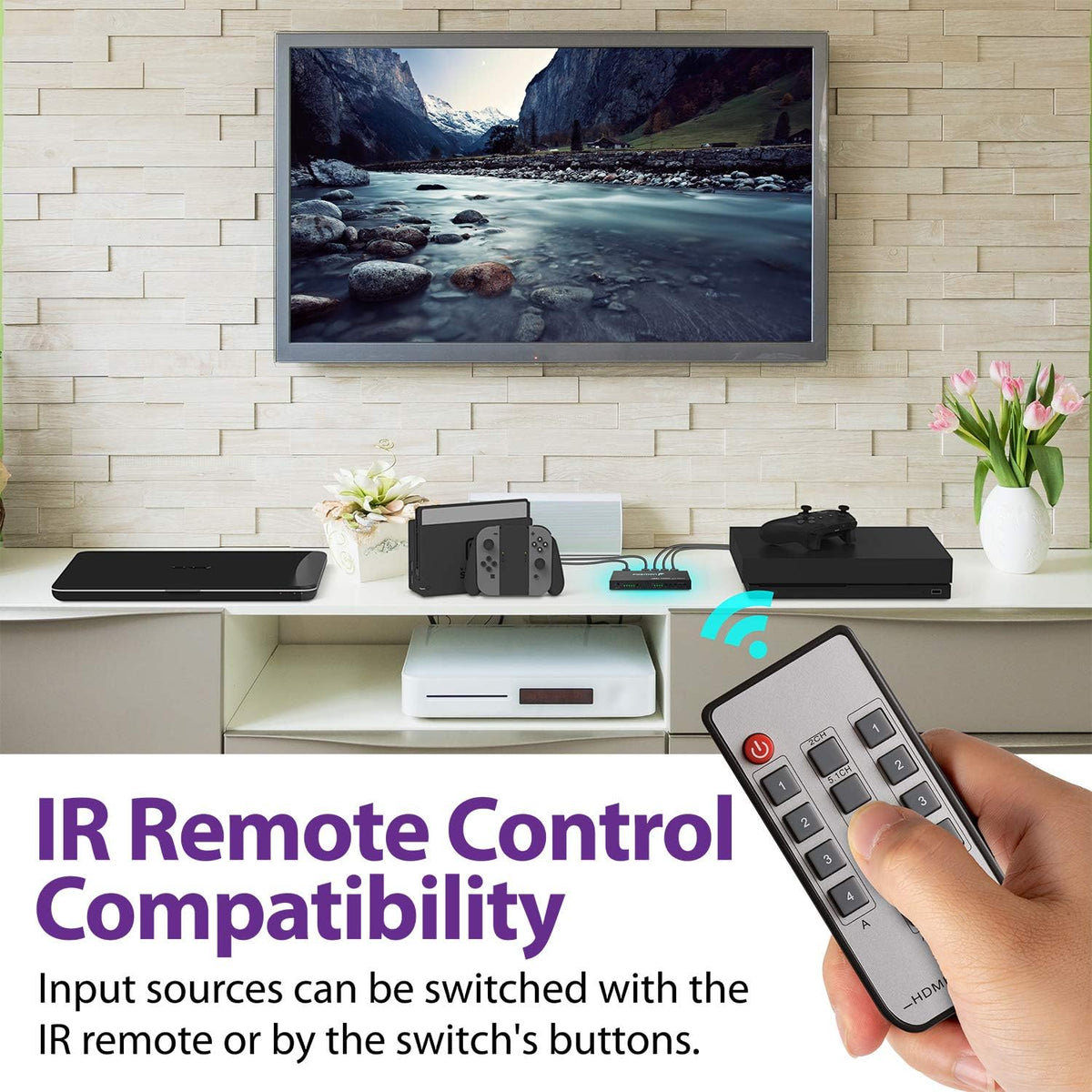 4x2 HDMI Matrix Switch with IR Remote Control Pack of 2 K831