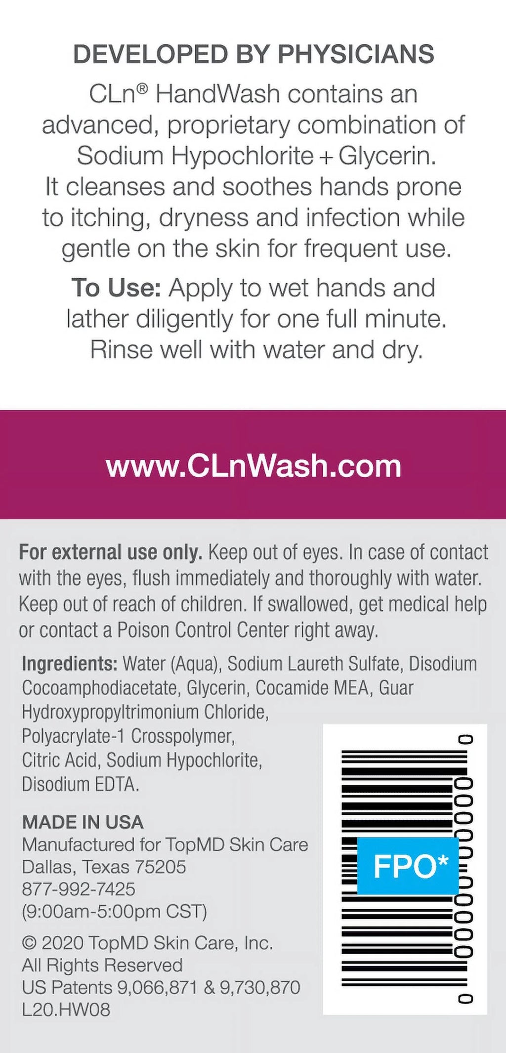 Frangrance-Free HandWash with Glycerin, 8 fl oz L6060