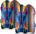 Blue Foam Snow Sled with Sound Effect 2-Pack with Tow Rope and Handles D5767