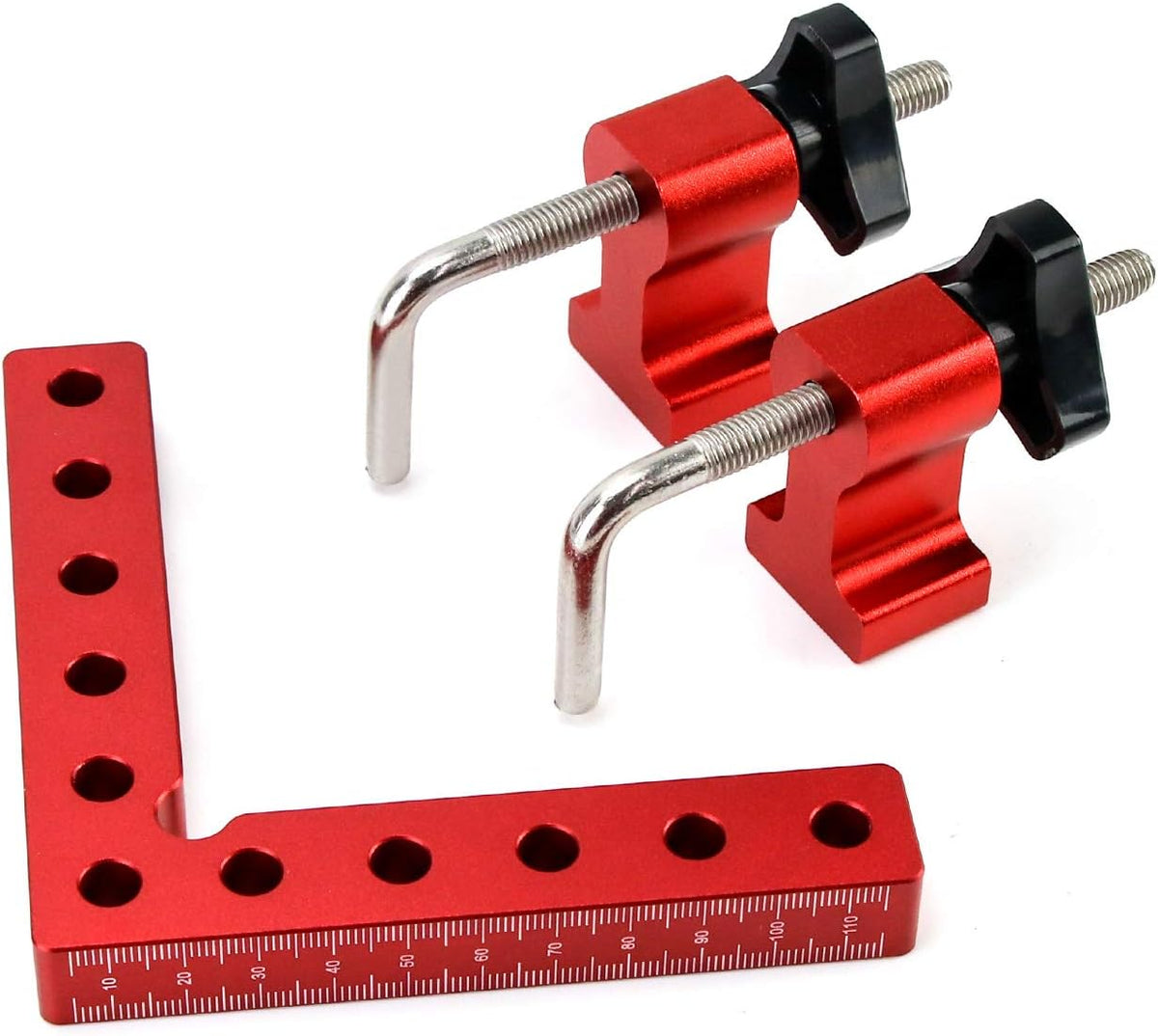 2Pcs 90 Degree Positioning Squares Right Angle Clamps Aluminum Alloy Woodworking Carpenter Tool C621