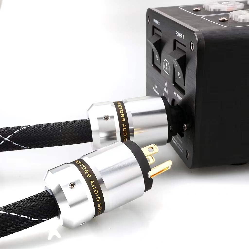 12AWG HiFi Power Cord 125V 15A 3-Prong Audiophile AC Power Cable with US Connector Plug (1M / 3.28FT) H67516