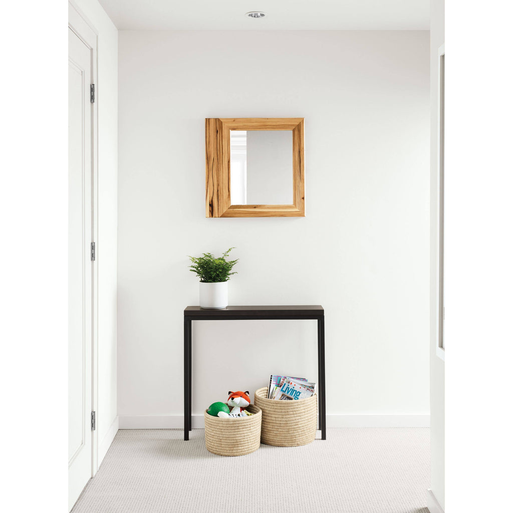 Smoke Tempered Glass Console Table with White Base K541