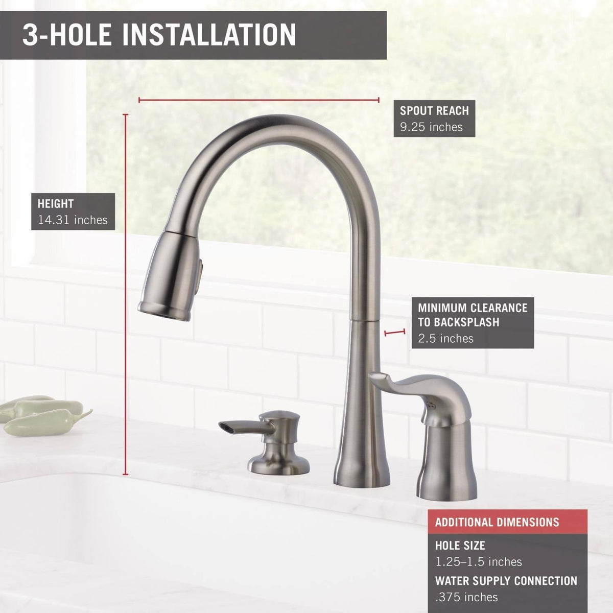Single Handle Pull Down Kitchen Faucet with Soap P292