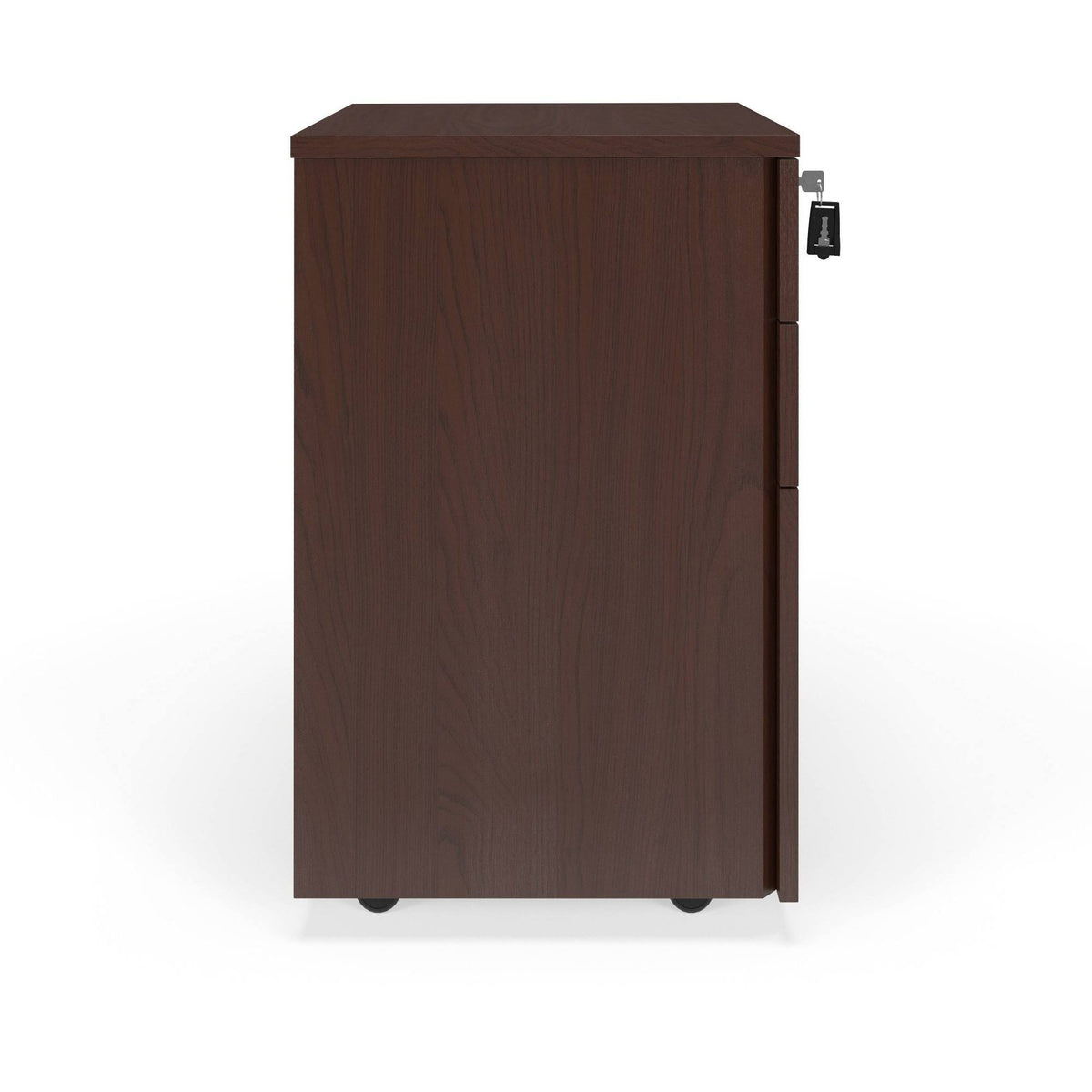 Walnut Mobile Wooden Pedestal Filing Cabinet N3664