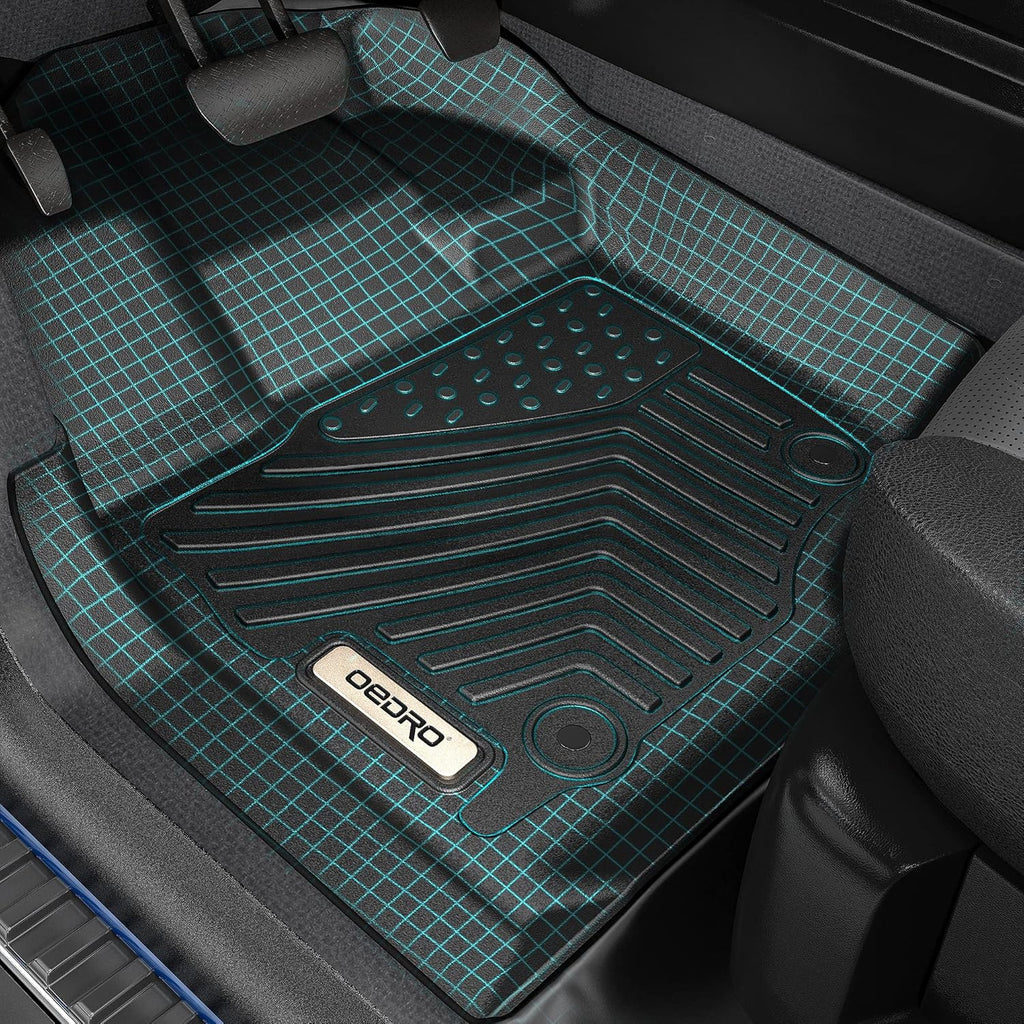 Black TPE Floor Mats Full Set Liners V281