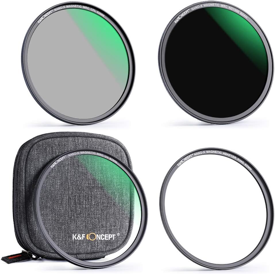 82mm Magnetic Lens Filter Kit with MCUV CPL ND1000 Adapter Ring A395