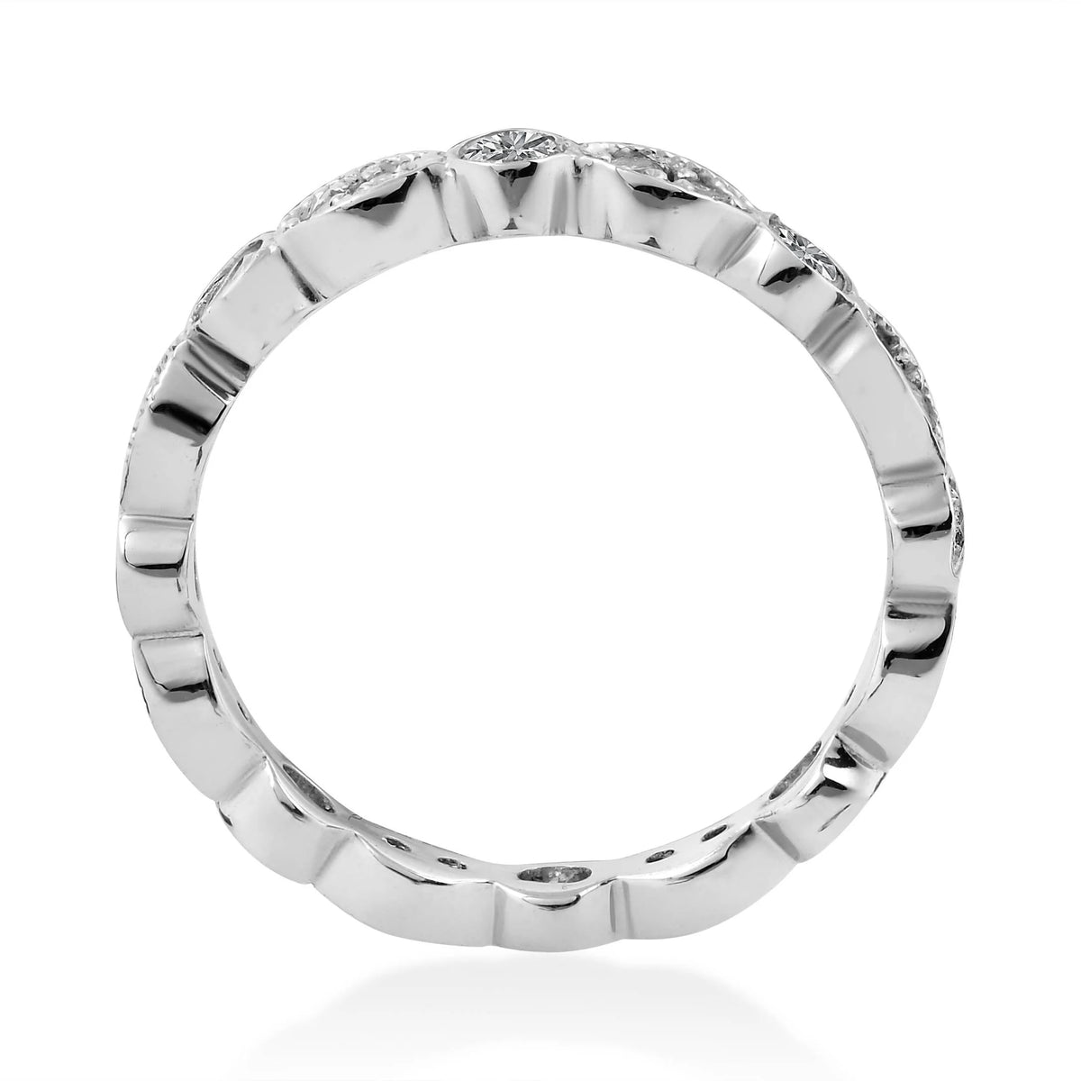 14K White Gold Diamond Eternity Ring F374