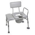 Padded Seat Transfer Bench with Commode Q45331