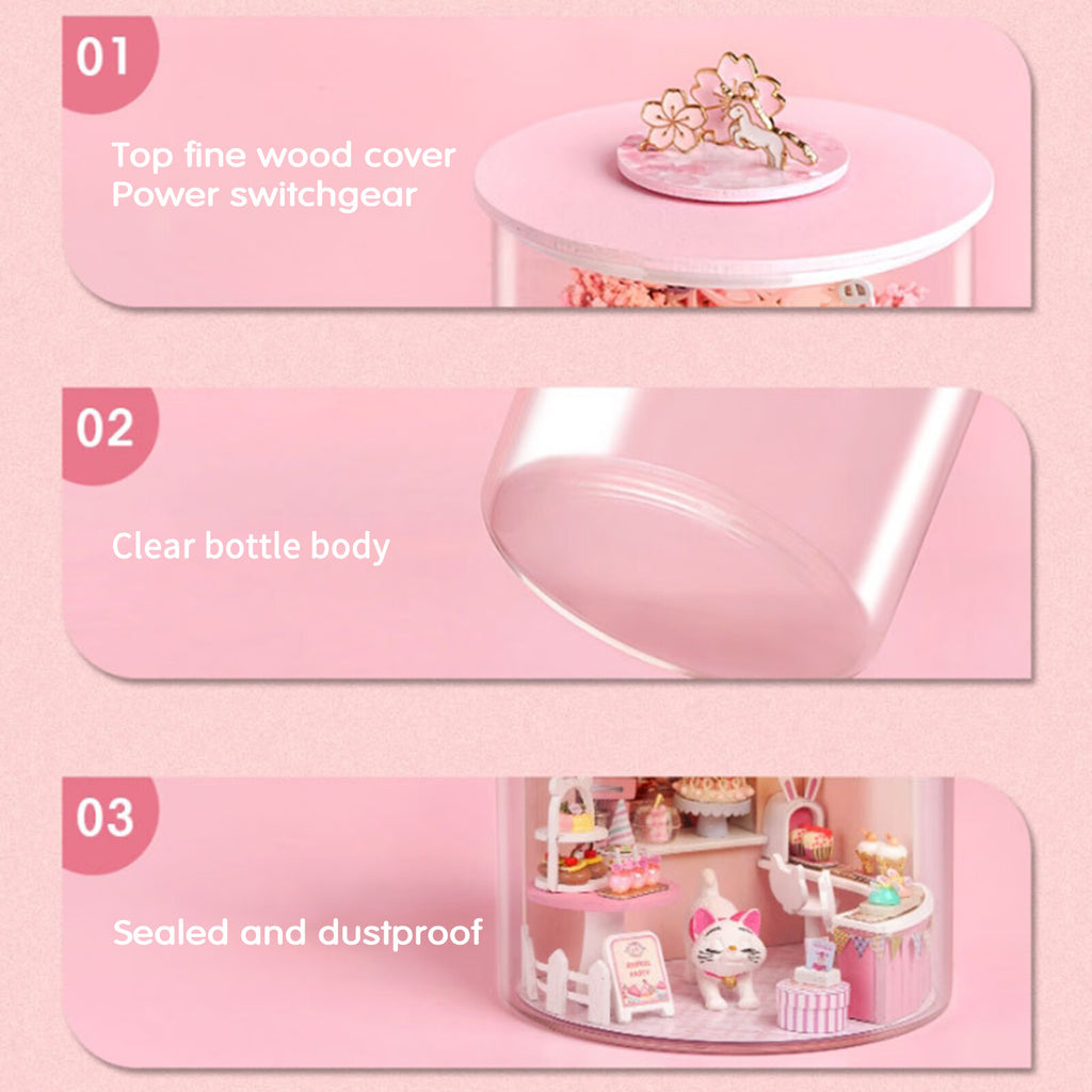 DIY Miniature Dollhouse Kit with LED M7826