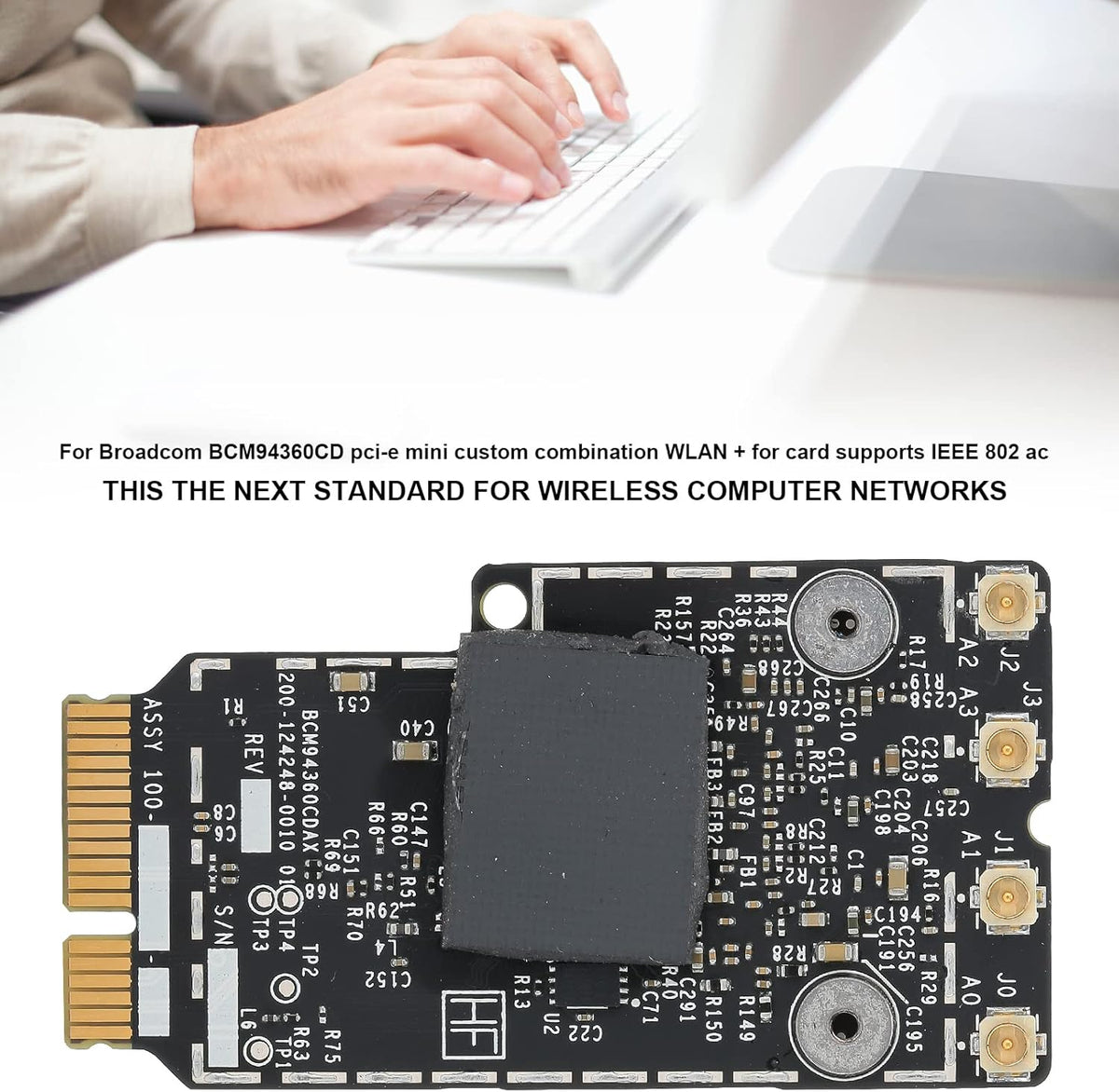 Wireless Network Card Bluetooth4.0 PCIE Mini WLAN Pack of 2 Q982