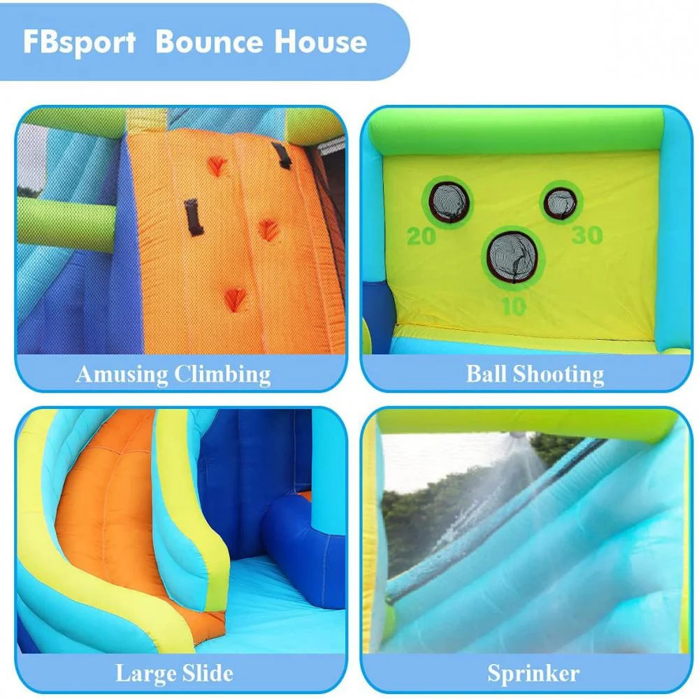 Kids Inflatable Bounce House Ball Pit Play Slide With Blower R824540