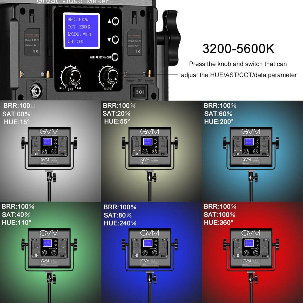 RGB LED Video Lighting Kit with App Control G886385