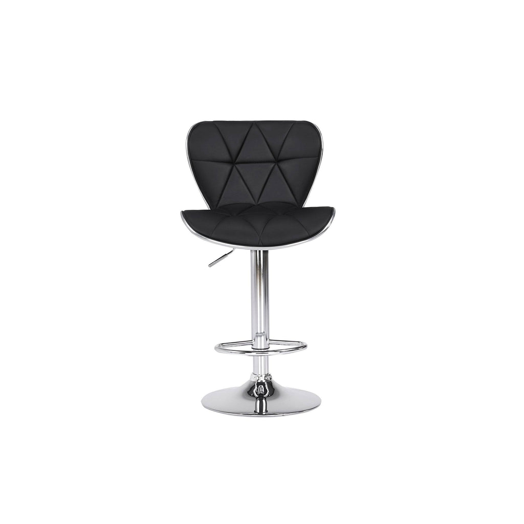 Faux Leather Adjustable Counter/Bar Stool Set of 2 White C37477