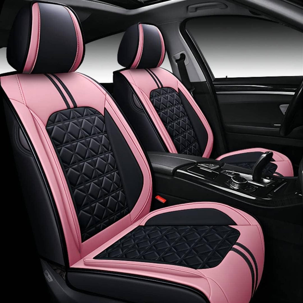Black Synthetic Leather 5-Seater Full Set Seat Cover N444