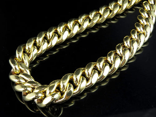 10K Yellow Gold Miami Cuban Link Chain with Box Clasp O803