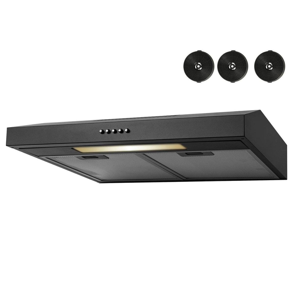 Black Stainless Steel Under Cabinet Range Hood G6894