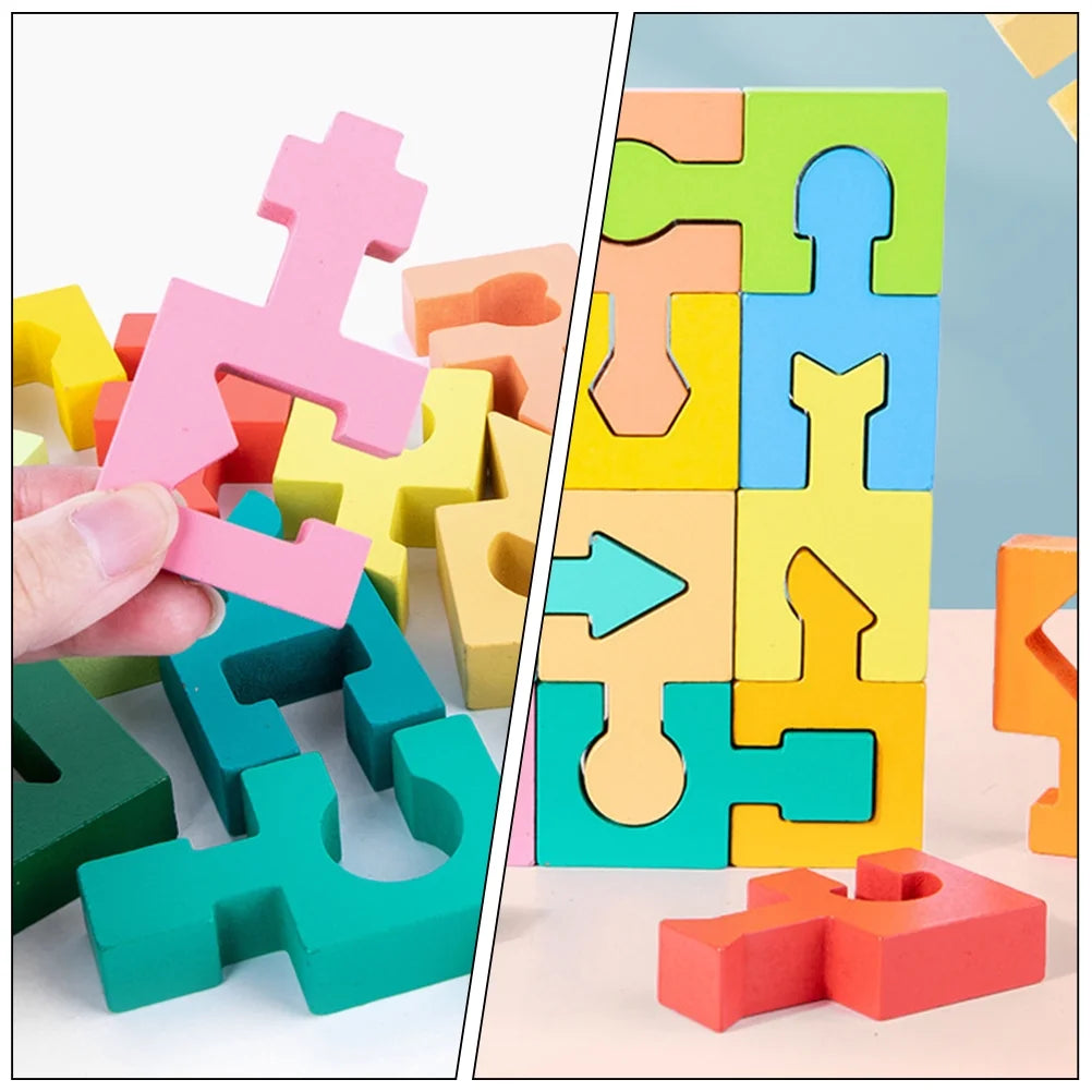Wooden Shape Matching Blocks Puzzle C777419