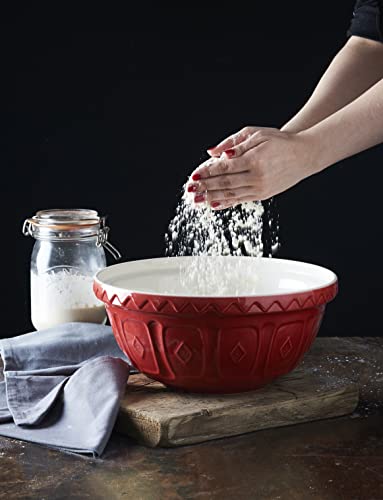 Cream 29 Centimetre Chip Resistant Earthenware Mixing Bowl F877
