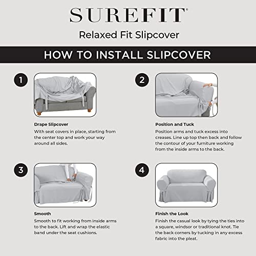 Indigo Cotton Sofa Slipcover A947045