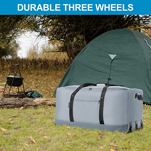 120L Foldable Rolling Duffel Bag with 3 Wheels D846302