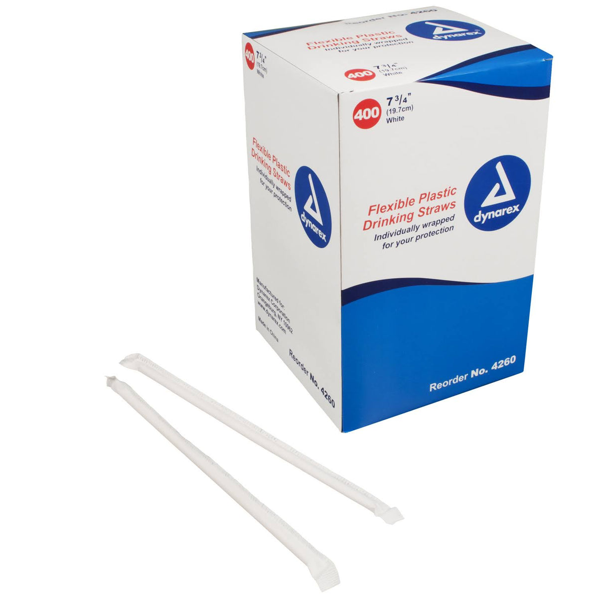 Flex Straws 7 3/4x22 25/400/Case C878