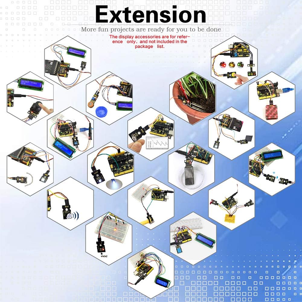 48 Sensors Modules Starter Kit with LCD, 5v Relay, IR Receiver, LED Modules, Servo Motor, PIR, Pressure Sensor, Gas Sensor P588258