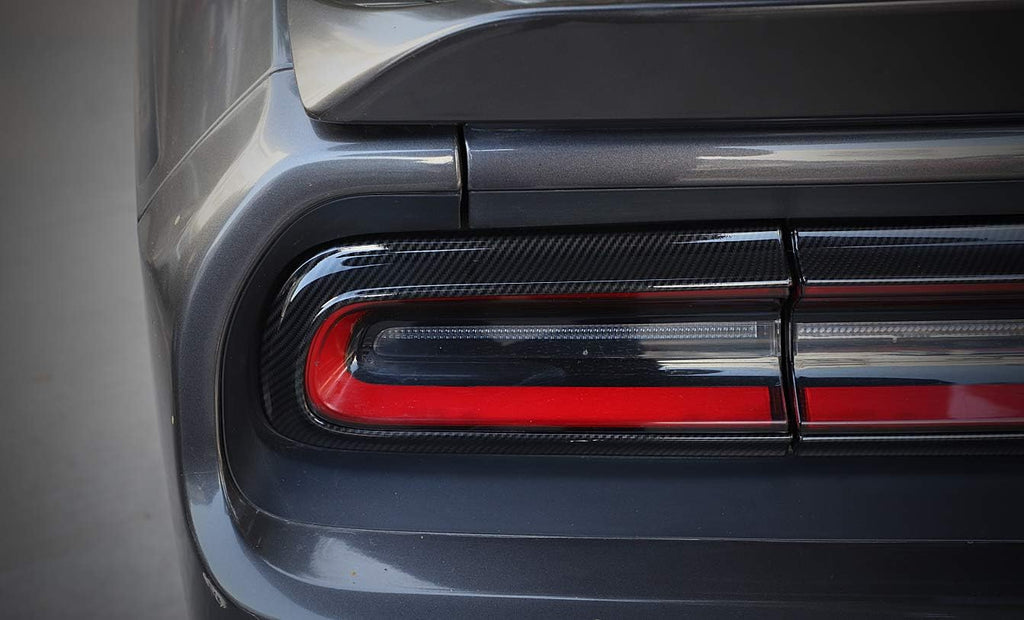 Carbon Fiber Taillight Trim Cover Panel Frame Sticker Pack of 2 K5105
