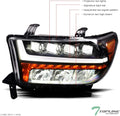 Black Housing Full LED Sequential Quad Projector Headlights M38134