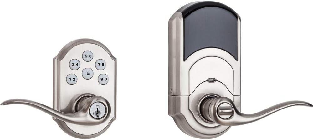 Satin Nickel SmartCode Leverset O748481