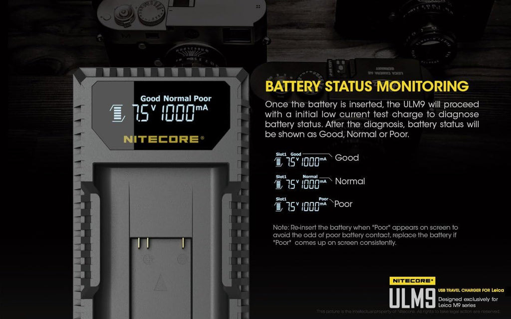 USB Camera Charger for Leica BLI-312 Batteries F446105