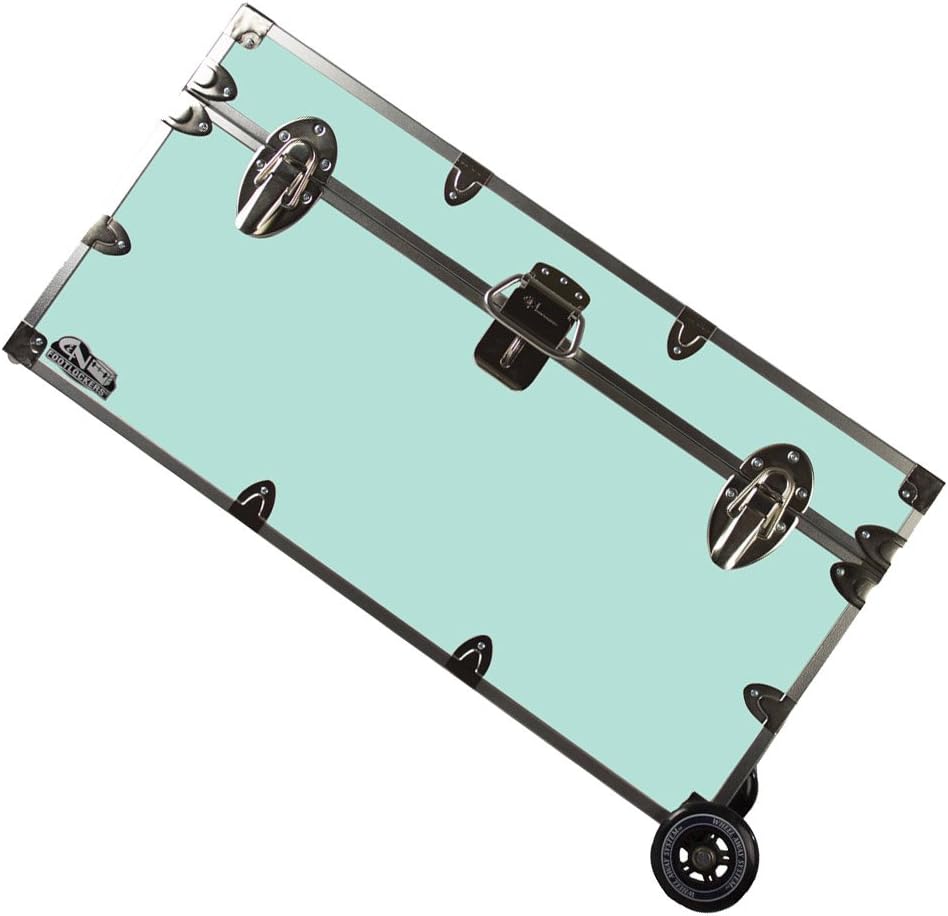 Large 32 x 18 x 16.5 Inches Lockable Footlocker with Wheels X2523