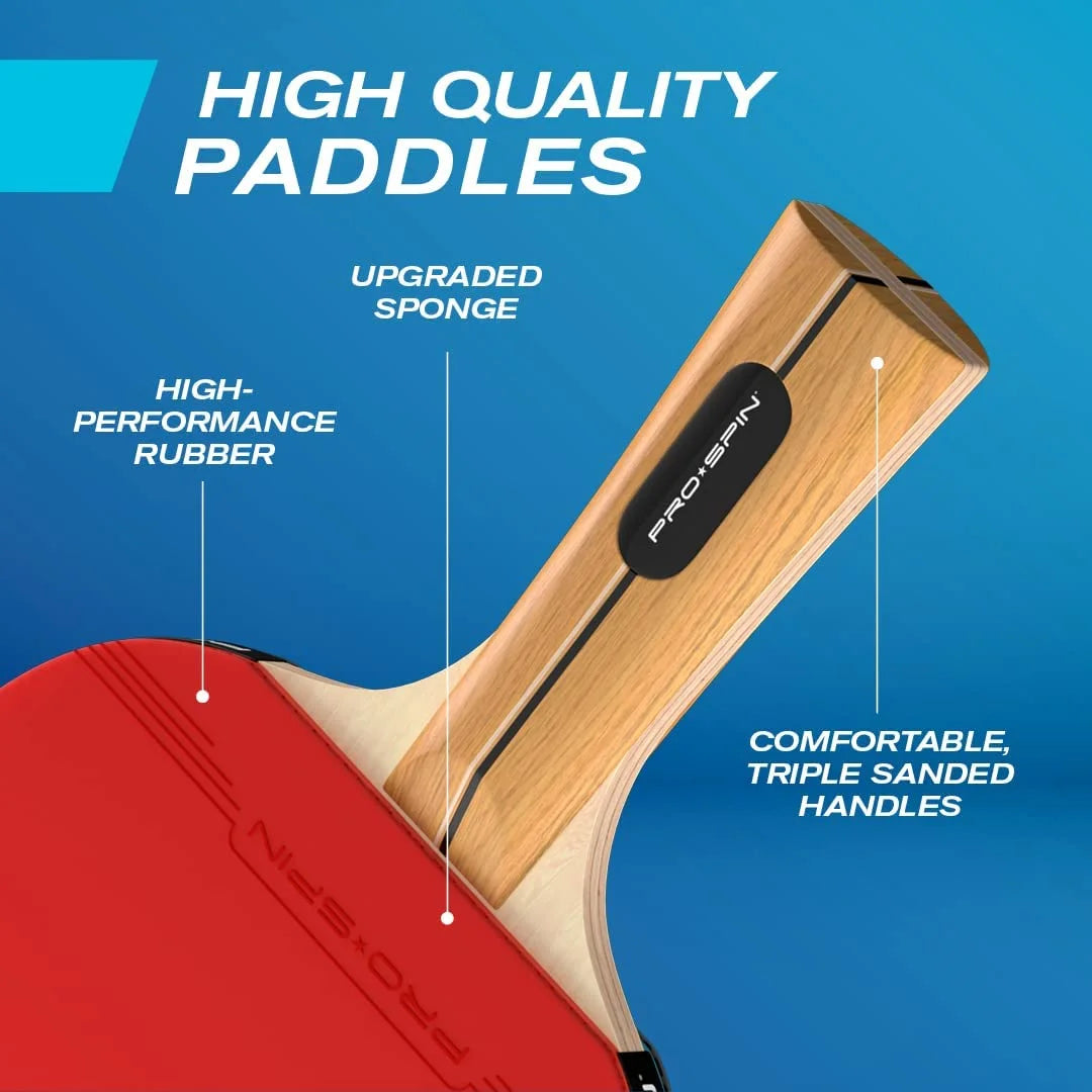 Portable Ping Pong Set with Retractable Net, Paddles W168