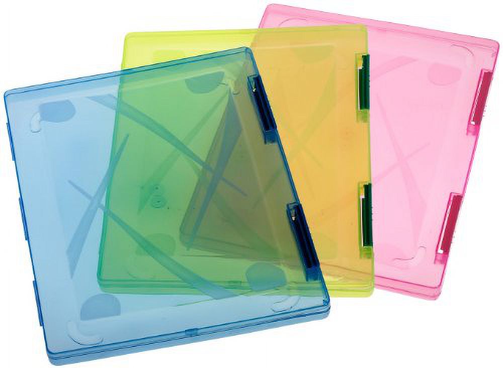 Plastic File Cases with Double Snap Closures - Set of 3 T324618