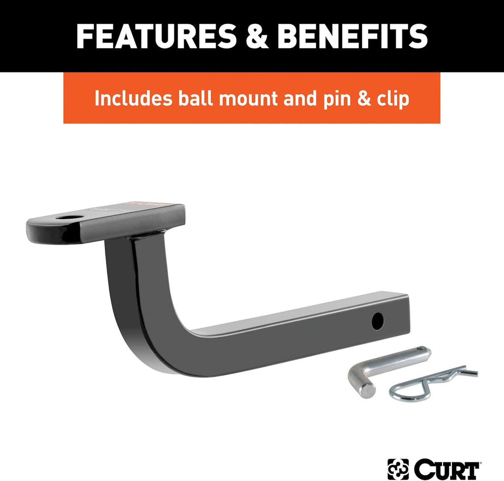 Class 2 Trailer Hitch with Ball Mount, 1-1/4-Inch Receiver H839