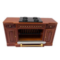 12 Scale Dollhouse Wood Cooker Cupboard Furniture Sets red R438450