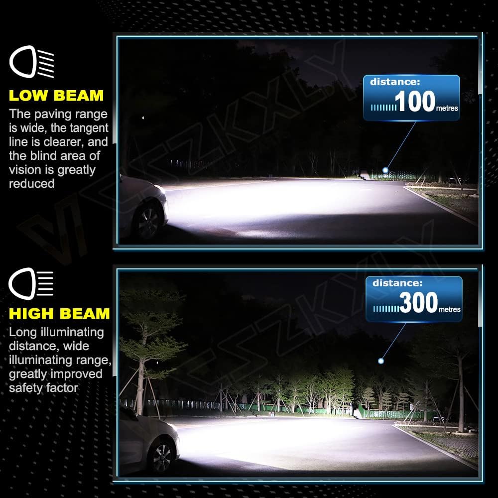 H13 9008 LED Headlight Bulbs Combo Kit, 6000K Bright White, Pack of 2 K894